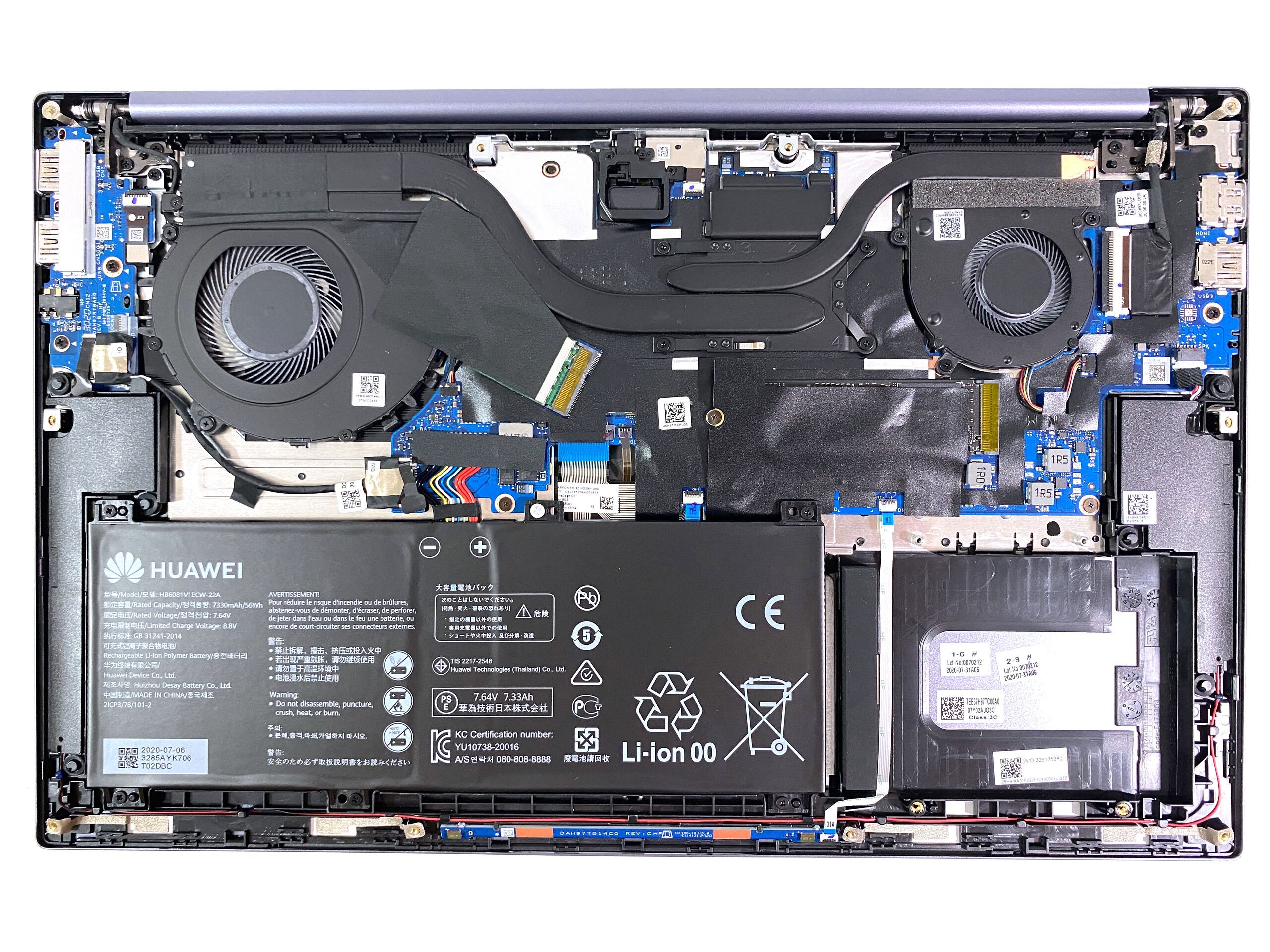 How to replace and fix Huawei Honor Magicbook 16 Pro HYM-W56 HYM-W76 US keyboard (Honor MagicBook Pro 16 2020 amd)